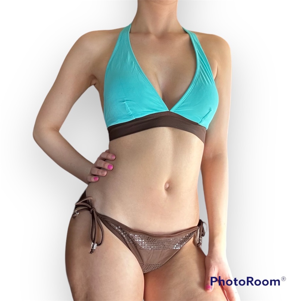La Blanca Matching Bikini Set Medium-Large Adjustable Top and Bottoms